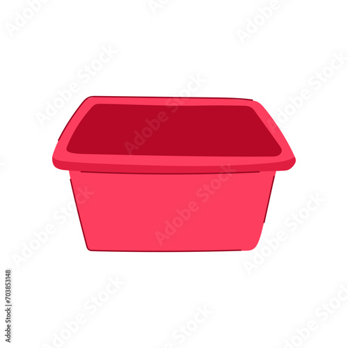 tub basin plastic cartoon. bowl laundry, soap washbowl, empty soapy tub basin plastic sign. isolated symbol vector illustration