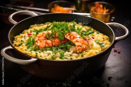 butter lobster risotto, lobster meat, butter poached lobster tails, gordon ramsay, seafood risotto, saffron risotto, shrimp risotto, buttery lobster and creamy, cheesy risotto, lobster risotto, butter