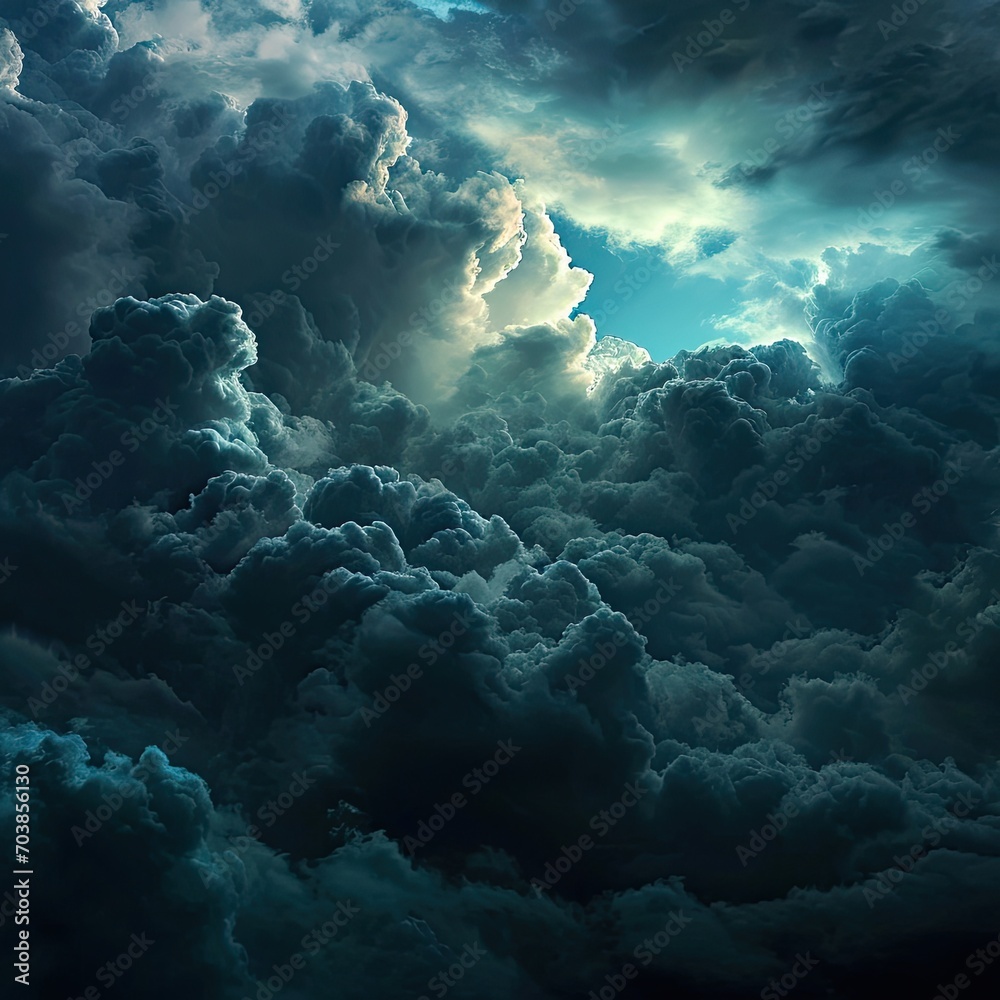Dark sky background in various shades of navy blue