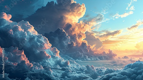Background Real Heavy Clouds, Background Banner HD