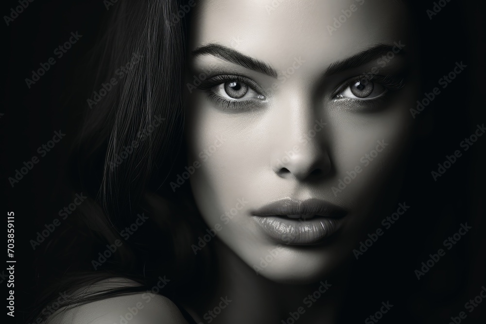 Fototapeta premium A glamour model studio shot.