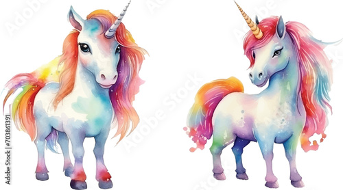 Cute Watercolor of unicorn