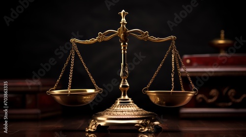 Classic Scales of Justice in Balance