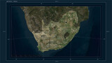 South Africa composition. High-res satellite map