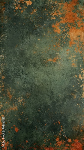 Grunge Background Texture in the Style Dark Green and Rust Brown - Amazing Grunge Wallpaper created with Generative AI Technology