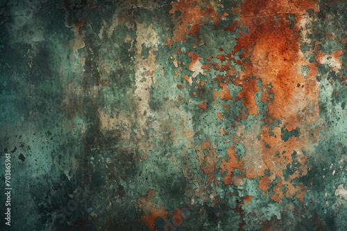 Grunge Background Texture in the Style Dark Green and Rust Brown - Amazing Grunge Wallpaper created with Generative AI Technology