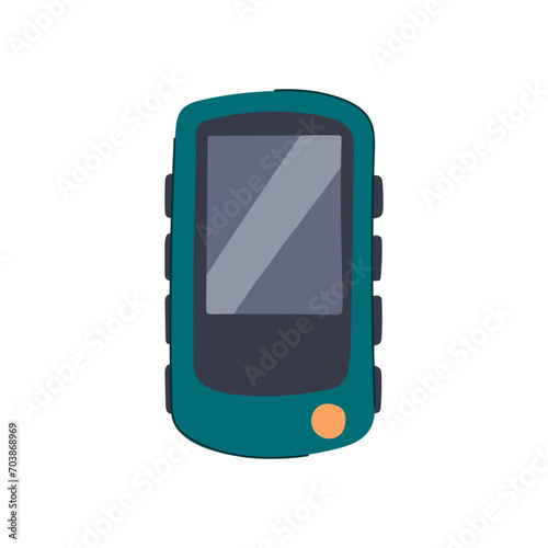 hand handheld gps cartoon. trekking hike, navigator receiver, orientation navigation hand handheld gps sign. isolated symbol vector illustration