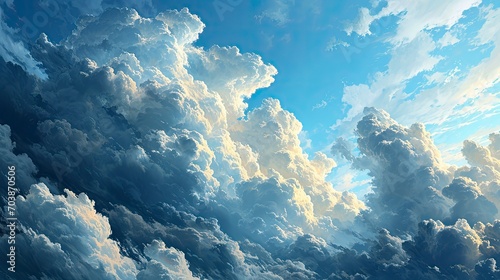 Blue Sky Clouds Xxl Background, Background Banner HD