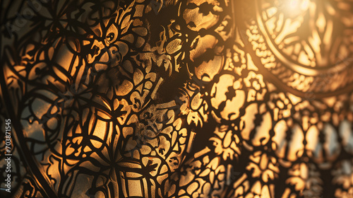 Stone arabesque photo manipulated digital art pattern background