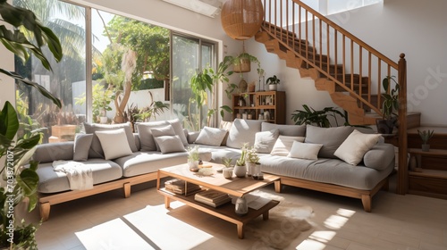 Bright and Airy Living Room With Plants