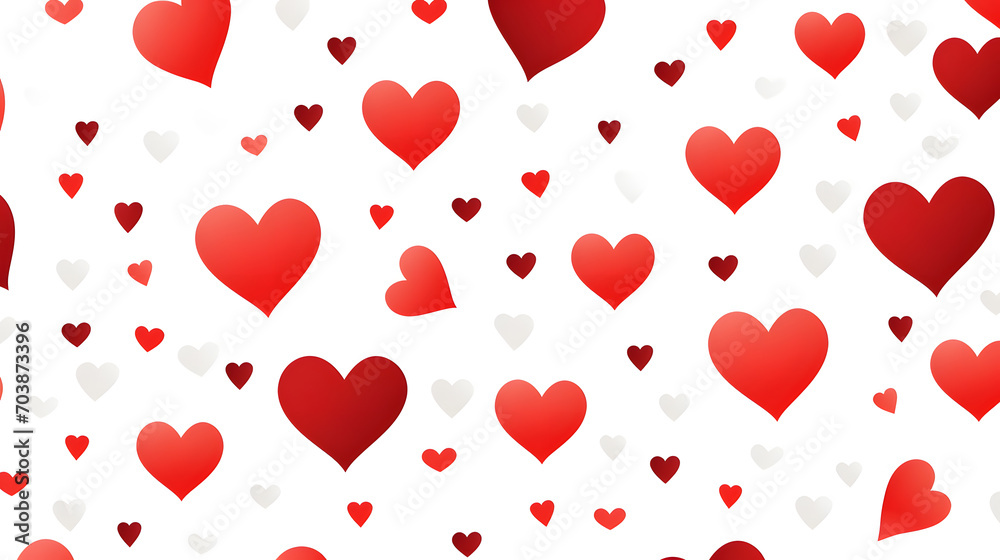 seamless pattern, minimalist valentine pattern including hearts and polka dots