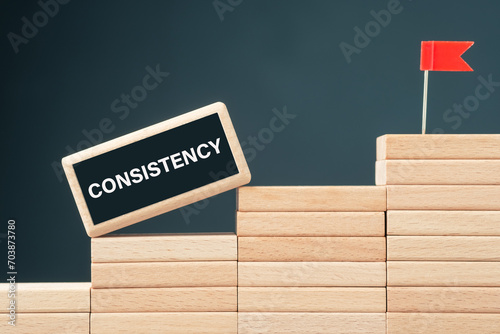 Concept of a consistency as a big wood block could climb the staircase to the top stage