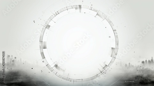 Futuristic Grey and White Abstract Technology Background with Various Shapes and Patterns for Modern Design Concepts, Web Banners, and Business Templates