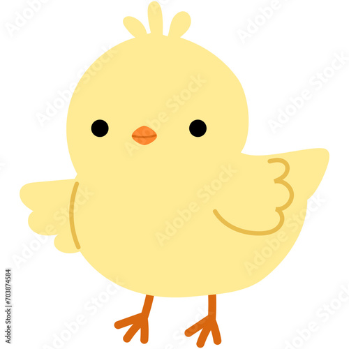 Little cute hand drawn chicks