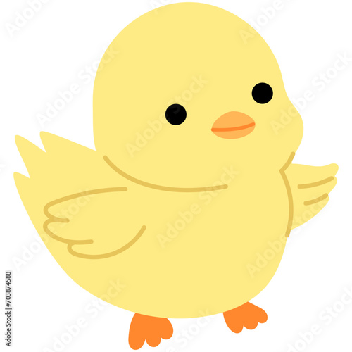 Little cute hand drawn chicks