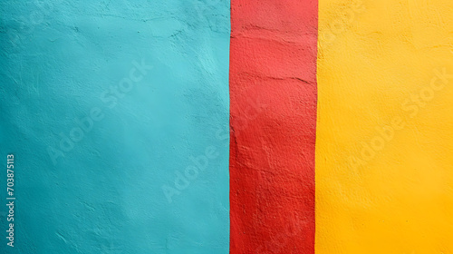 Complementary soft colors - high contrast shapeless Flat colorful cyan blue yellow red background wallpaper