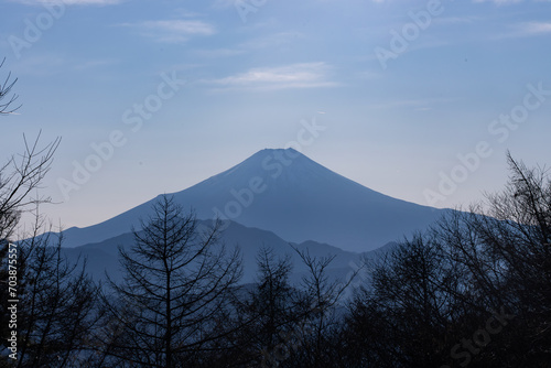 扇山から見た富士山