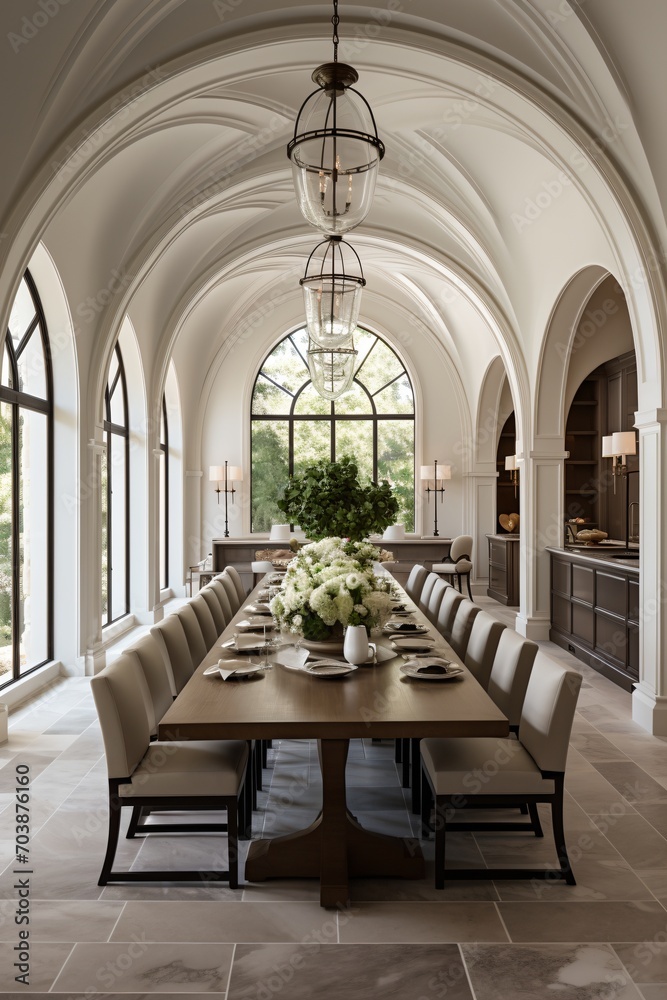 Elegant European Style Dining Room Interior Design