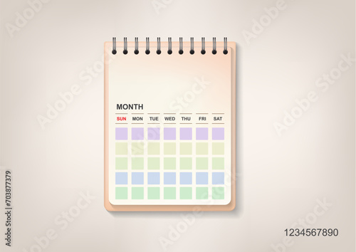 simple cute calendar template