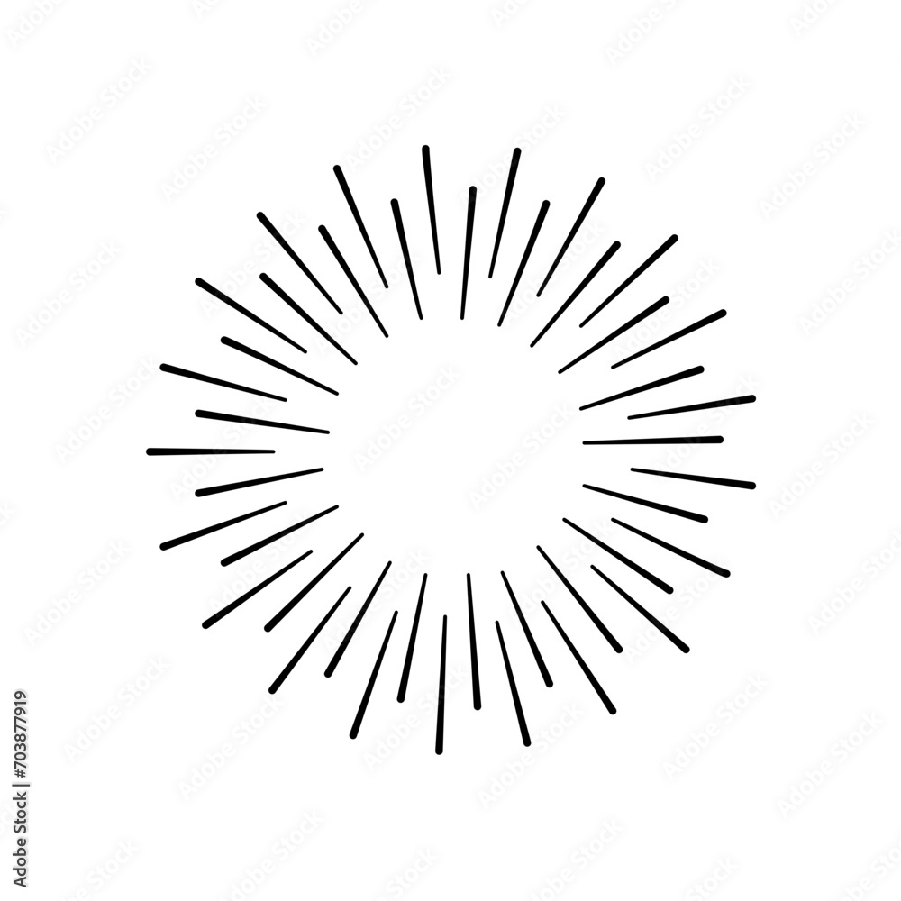 hand drawn sunburst vector illustration hand drawn sunburst vector illustration