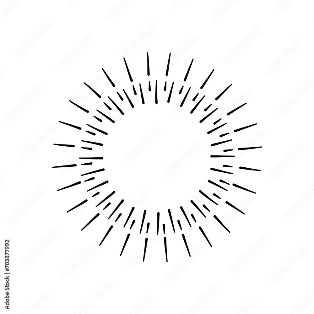 hand drawn sunburst vector illustration hand drawn sunburst vector illustration