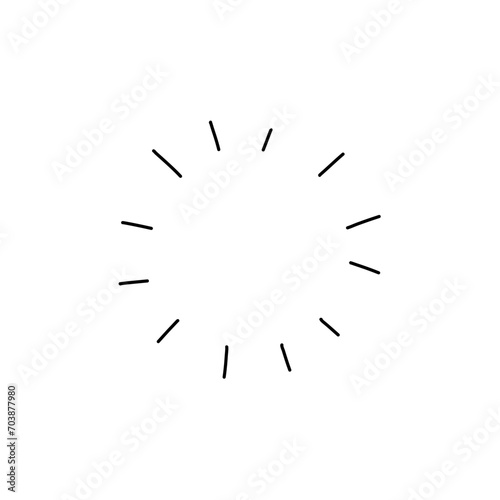 hand drawn sunburst vector illustration 