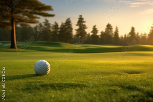golf golfball on green grass