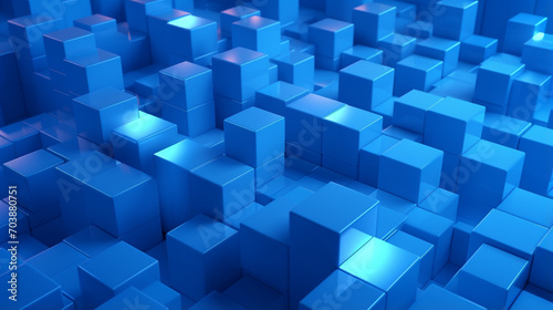 Blue Abstract 3d animation geometric background design