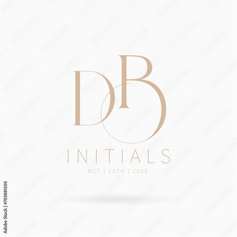 DB Typography Initial Letter Brand Logo, DB brand logo, DB monogram wedding logo, abstract logo design DB Typography Initial Letter Brand Logo, DB brand logo, DB monogram wedding logo, abstract logo design