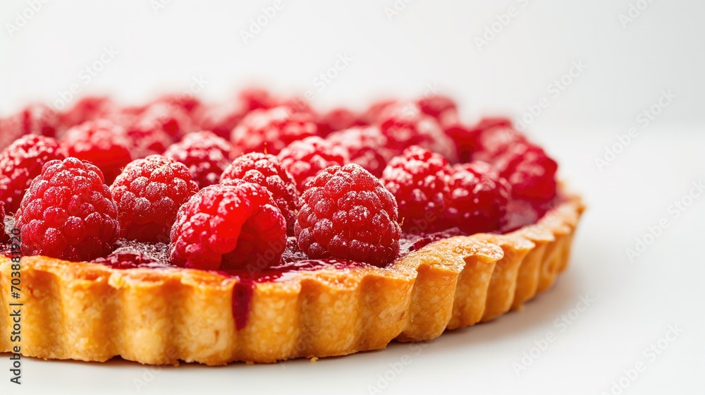 Homemade traditional sweet raspberry tart pie. Homemade traditional sweet raspberry tart pie.