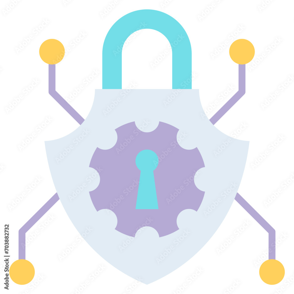 Cybersecurity Flat Icon Cybersecurity Flat Icon
