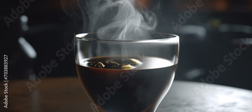 a cup of warm black coffee  drink  hot 5