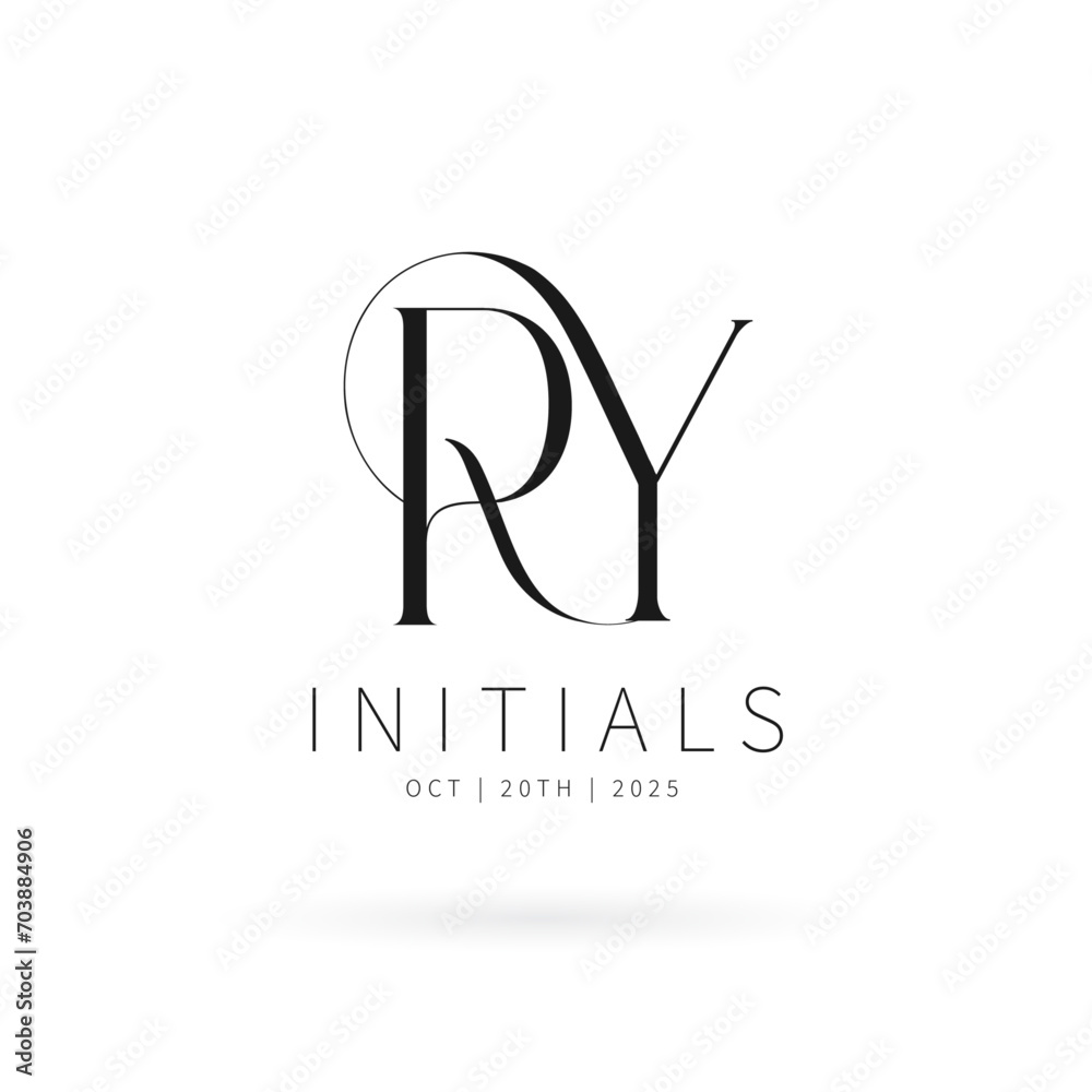 RY Monogram logo, Minimalist Typographic Line Monogram Logo, RY Wedding monogram logo, RY Typography Initial Letter Brand Logo RY Monogram logo, Minimalist Typographic Line Monogram Logo, RY Wedding monogram logo, RY Typography Initial Letter Brand Logo
