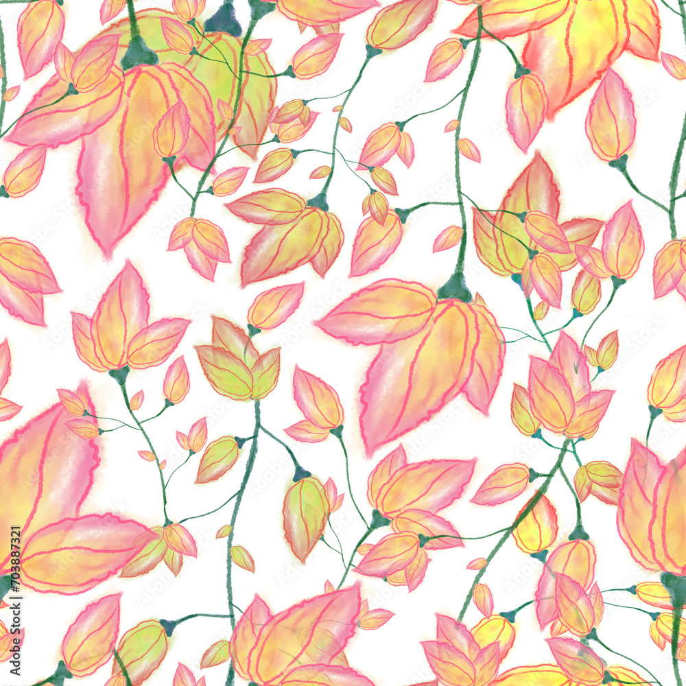 autumn leaves pattern,pattern for textile, beautiful pattern for fabric
