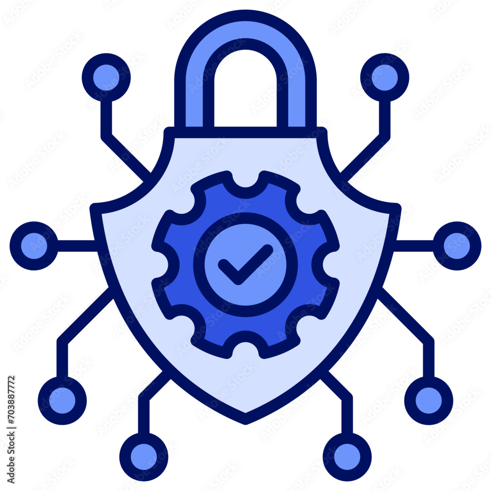 Obraz premium Secure Network Blue Icon