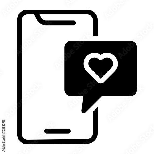 dating app glyph icon