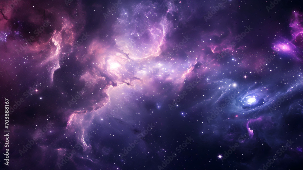 Universe Unveiled: Ideal for Astronomy Promotion, Featuring a Stunning Background of Stars and Galaxies.