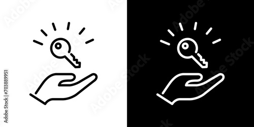 鍵を手に持つアイコン