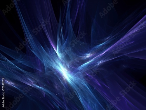 3D Render Abstract Background Wallpaper in Deep Space With Shades of Blue and Purple