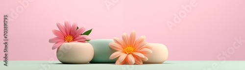 spa banner toy flowers colorful