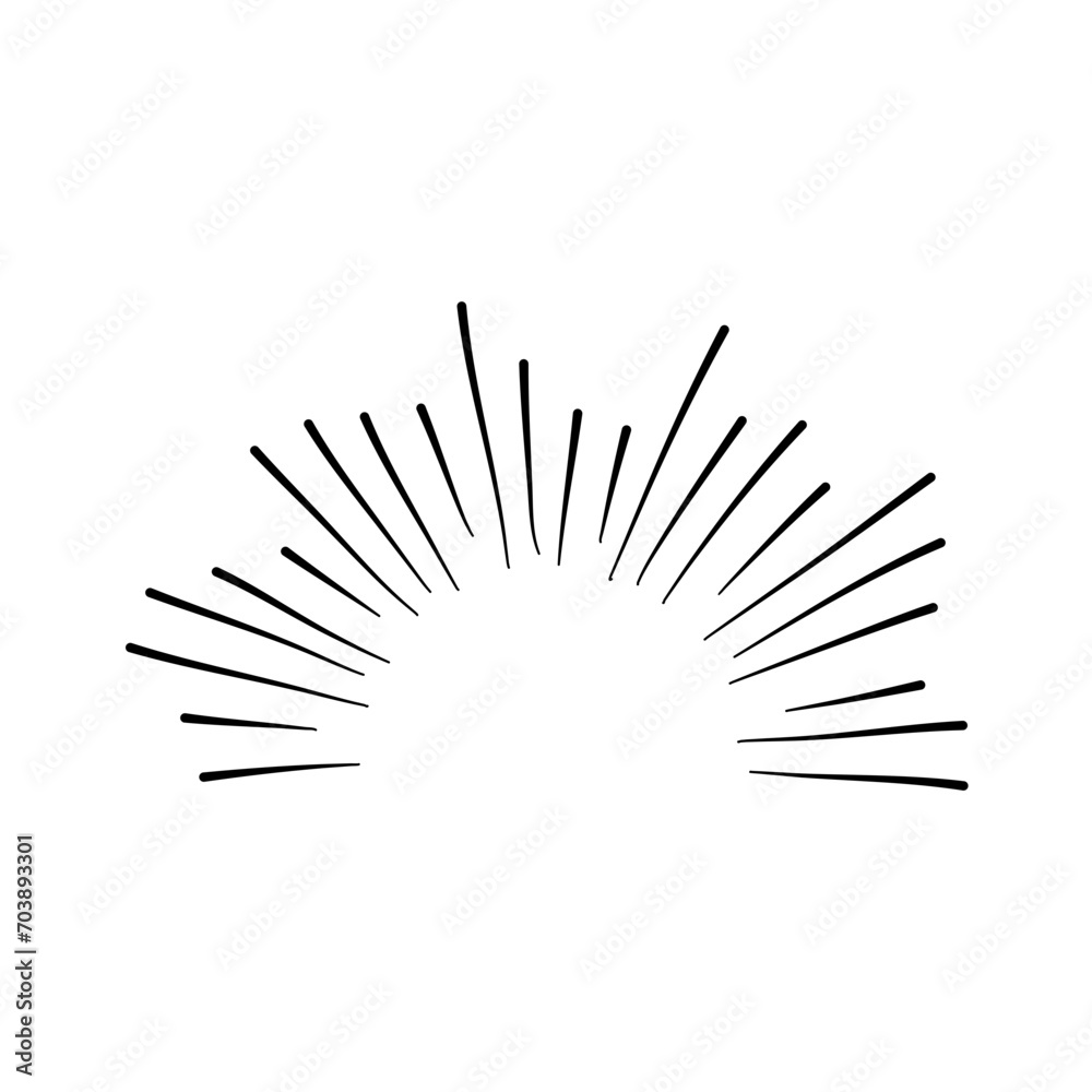 Obraz premium Hand Drawn Retro Rays Design