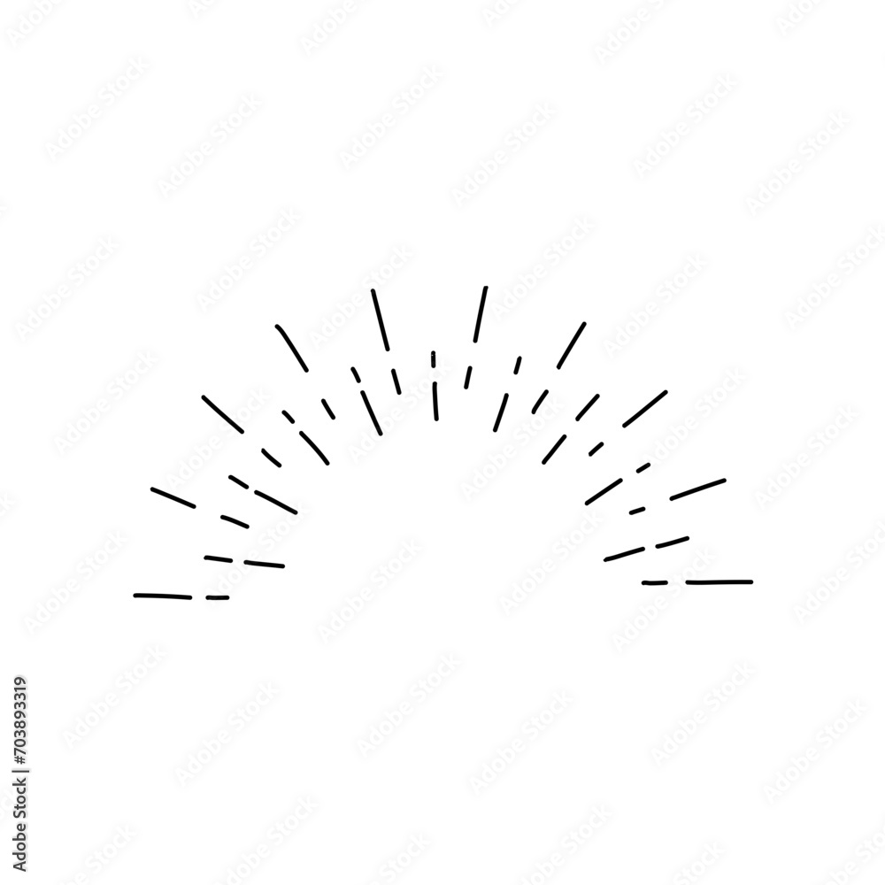 Hand Drawn Retro Rays Design Hand Drawn Retro Rays Design