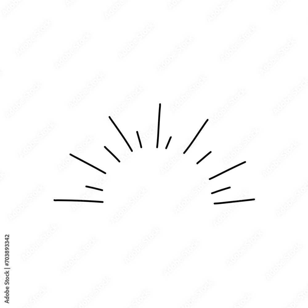 Obraz premium Hand Drawn Retro Rays Design