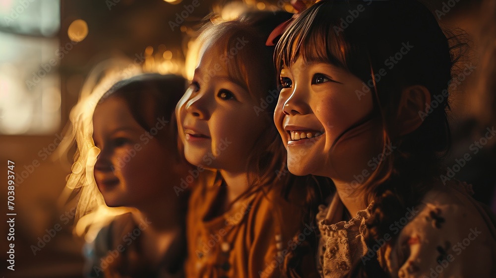 An portrait of a group of poor kids playing in a field, Generative AI. An portrait of a group of poor kids playing in a field, Generative AI.