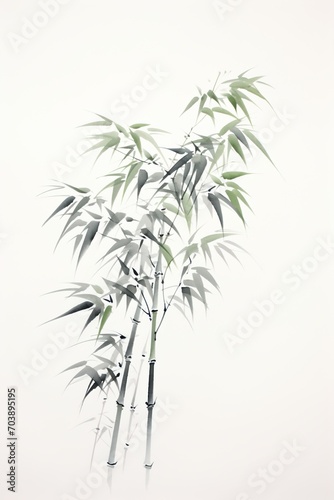 Graceful Bamboo Stalks with Delicate Leaves