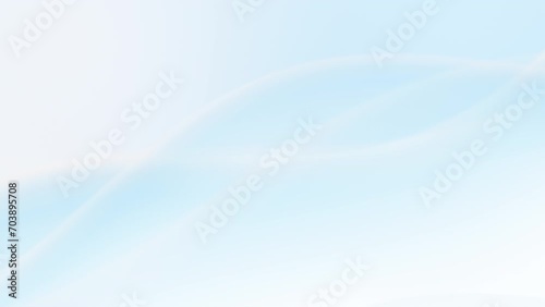 Soft blue drapes. Abstract wave cloth. Loop video background (075)
