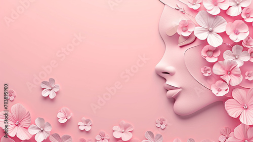 March 8, International Women's Day, Rose background © Fatih