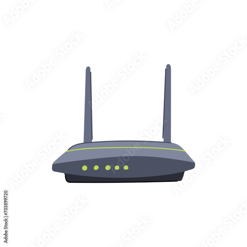 modem router cartoon. wifi wireless, broadband network, ethernet home modem router sign. isolated symbol vector illustration