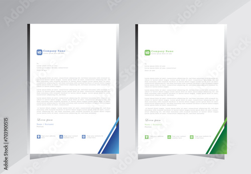 letter head templates for your project design, letterhead design,  a4 letterhead template, Vector illustration.