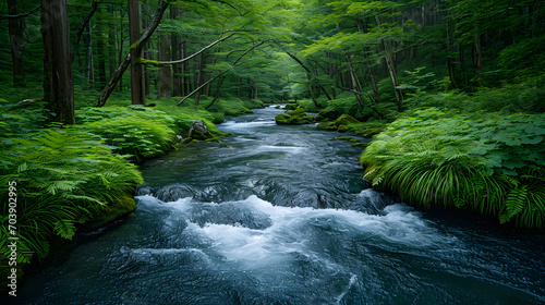 A photo of the Oirase Stream in Aomori